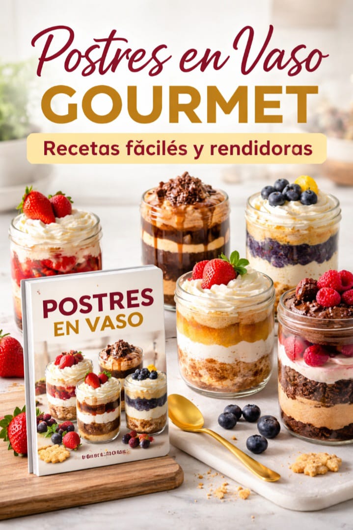Postres en Vaso Gourmet - 40 recetas + Bonos / Precio Lanzamiento